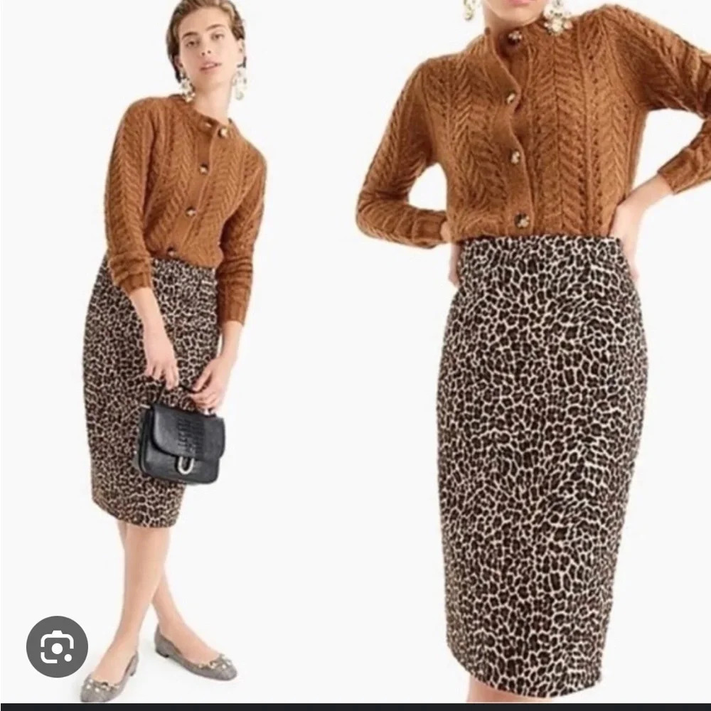 J.CREW LEOPARD NO. 2 PENCIL SKIRT